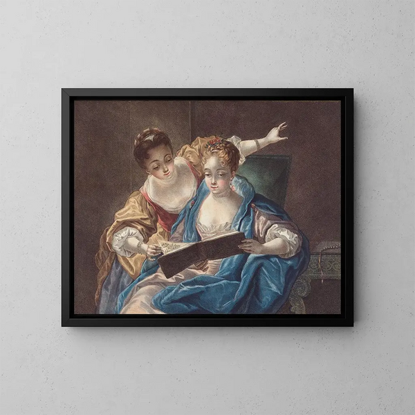 Les fins musiciens - Louis-Marin Bonnet — framed artwork on a wall
