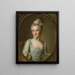 Portrait Painting of a Young Girl - Louis-Michel Van Loo — framed artwork on a wall