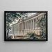 van het Louvre-colonnade genomen vanuit de tuin van het hotel van graaf d'Angiviller - Louis-Pierre Baltard — ingelijst kunstwerk aan de muur