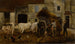Groep runderen in de boerderijtuin - Louis-Robert Carrier-Belleuse — weergave van het kunstwerk