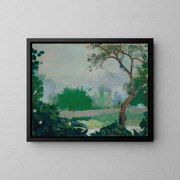 Garden near Etretat - Louis Anquetin — framed artwork on a wall