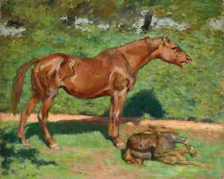Louis Anquetin - Jument et son poulain.webp