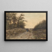 Landscape with figures on a country road - Louis Apol — framed artwork on a wall