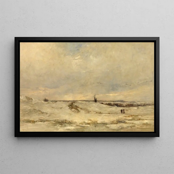 Snow Painting - Louis Artan — framed artwork on a wall