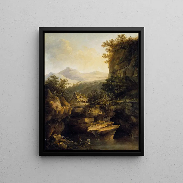 Louis Belanger - Mountainous Landscape with a Farm.webp