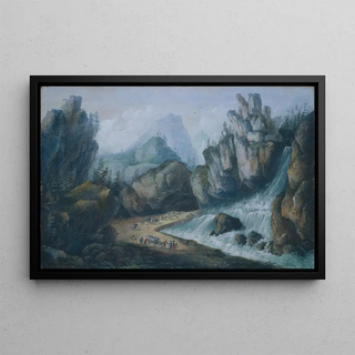 Louis Belanger - Torrent and Waterfall in the Alps.webp