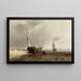 van Bateaux de pêche sur le rivage à marée basse - Louis Bentabole — ingelijst kunstwerk aan de muur