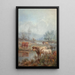 a misty morning, Scottish cattle - Louis Bosworth Hurt — framed artwork on a wall