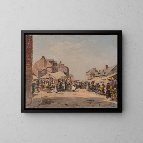 The Cayeux-sur-Mer Market - Louis Braquaval — framed artwork on a wall