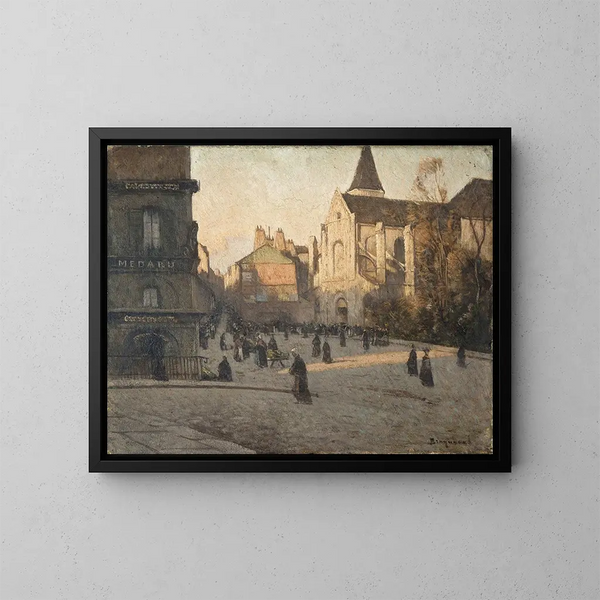 L'église Saint-Médard - Louis Braquaval — framed artwork on a wall