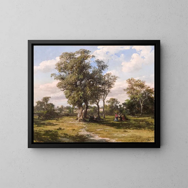 Parc de St Kilda - Louis Buvelot — framed artwork on a wall