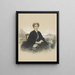 portret van Maria Elisabeth Adolphine Waller-Schill - Louis Chantal — ingelijst kunstwerk aan de muur