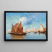Venise Vissersboten in het Bacino di San Marco - Louis Claude Mouchot — ingelijst kunstwerk aan de muur