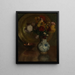 Nature morte de fleurs avec des vases en laiton et une cruche de Delft - Louis Eysen — framed artwork on a wall