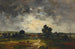 Figuren in een veld onder een onweerslucht - Louis François Victor Watelin — weergave van het kunstwerk