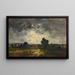 Figuren in een veld onder een onweerslucht - Louis François Victor Watelin — ingelijst kunstwerk aan de muur