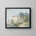 Landhuis in een landschap - Louis Gabriel Moreau — ingelijst kunstwerk aan de muur