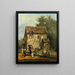van een elegante compagnie in een tuin - Louis Gabriel Moreau — ingelijst kunstwerk aan de muur