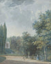 Uitzicht op het park - Louis Gabriel Moreau — weergave van het kunstwerk