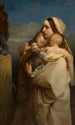 La mère infortunée - Louis Gallait — weergave van het kunstwerk