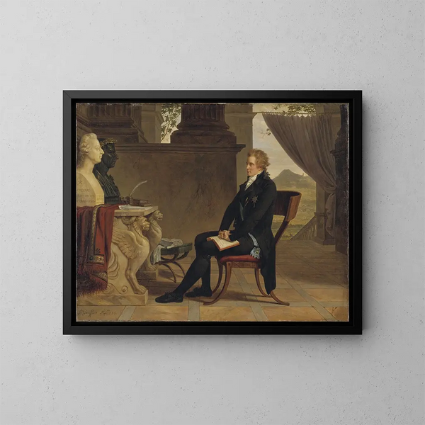 Count Gustaf Mauritz Armfelt in Florence - Louis Gauffier — framed artwork on a wall