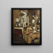 Binnenatelier - Louis Gontier — ingelijst kunstwerk aan de muur