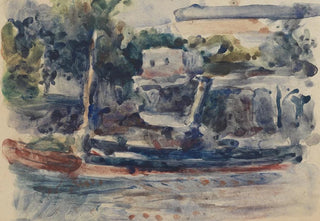 Louis Hayet - Remorquer quai Bucherel Pontoise Les Becs de gaz.webp