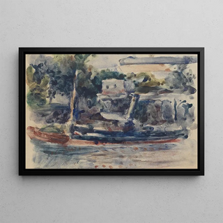 Louis Hayet - Remorquer quai Bucherel Pontoise Les Becs de gaz.webp