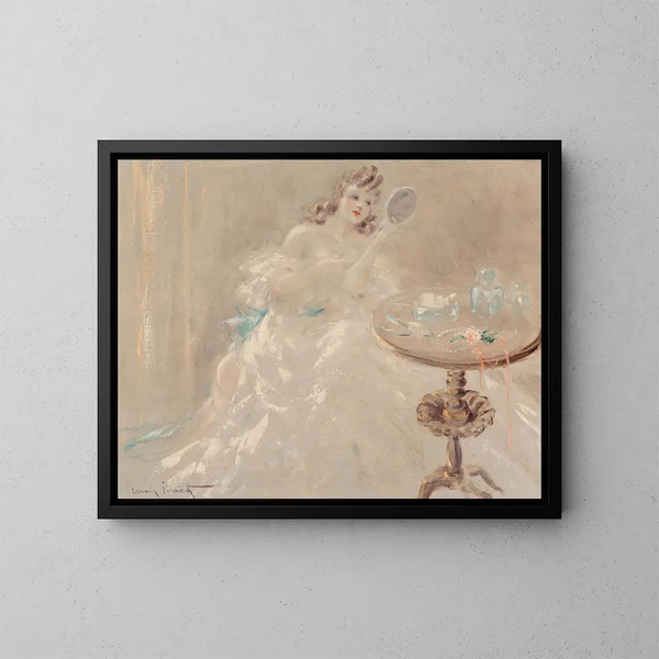 Morning Painting - Louis Icart — framed artwork on a wall