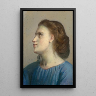 Louis Janmot - Portrait of a young girl in a blue shirt.webp