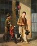 van Twee Savoyards met een aap en een hond - Louis Joseph Toussaint Rossignon — weergave van het kunstwerk
