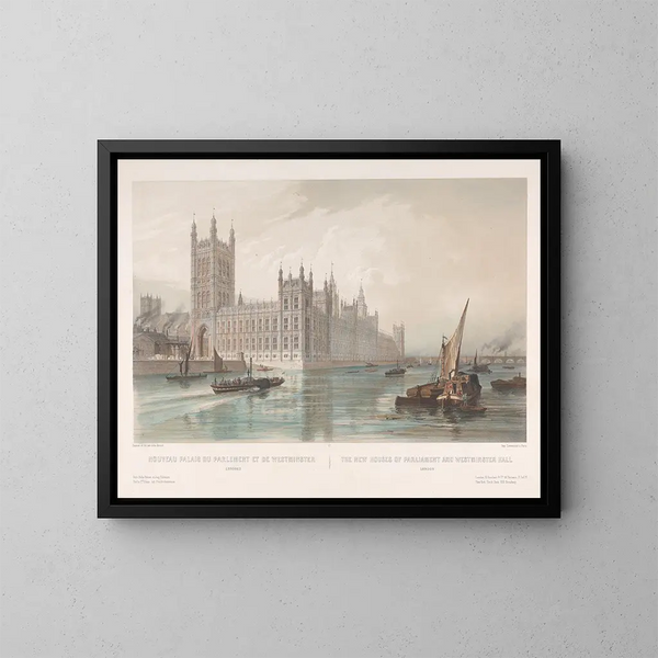Nieuwe Paleis van Westminster - Louis Jules Arnout — ingelijst kunstwerk aan de muur