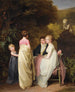 Gesprek in een park - Louis Léopold Boilly — weergave van het kunstwerk