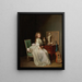 Dame in witte jurk zittend aan haar bureau - Louis Léopold Boilly — ingelijst kunstwerk aan de muur