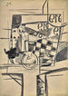 Natuurmoeite met schaakbord - Louis Marcoussis — weergave van het kunstwerk