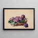 Basket of Plums - Louis Marie de Schryver — framed artwork on a wall