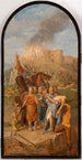 Saint Louis enterre les pestiférés à Damiette - Louis Matout — weergave van het kunstwerk