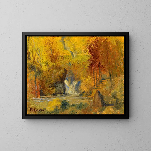 Autumn Landscape Painting - Louis Michel Eilshemius — framed artwork on a wall