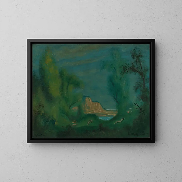 Nymphe endormie - Louis Michel Eilshemius — framed artwork on a wall