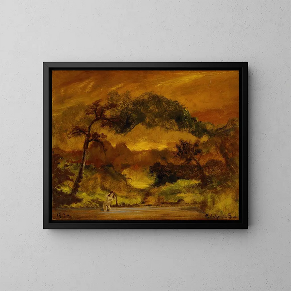 Overhanging branches - Louis Michel Eilshemius — framed artwork on a wall