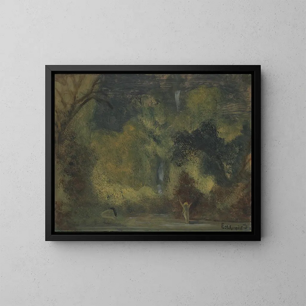 La piscine - Louis Michel Eilshemius — framed artwork on a wall