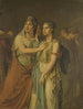 Les actrices Joanna Cornelia Ziesenis Wattier 1762-1827 et Geertruida Jacoba Grevelink Hilverdink 1786-1827 dans Iphigénie 1674 de Jean Racine 1639-99 - Louis Moritz — weergave van het kunstwerk