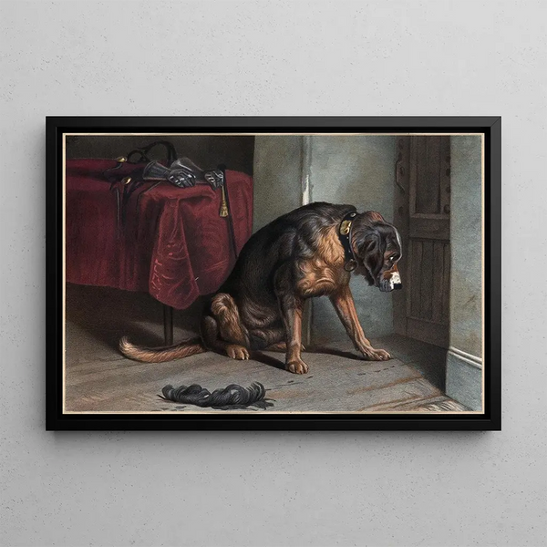 Een vriend in suspensie - Louis Prang — ingelijst kunstwerk aan de muur