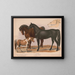 Paarden 1 Paard van ren 2 Trekpaard 3 Pony - Louis Prang Co — ingelijst kunstwerk aan de muur