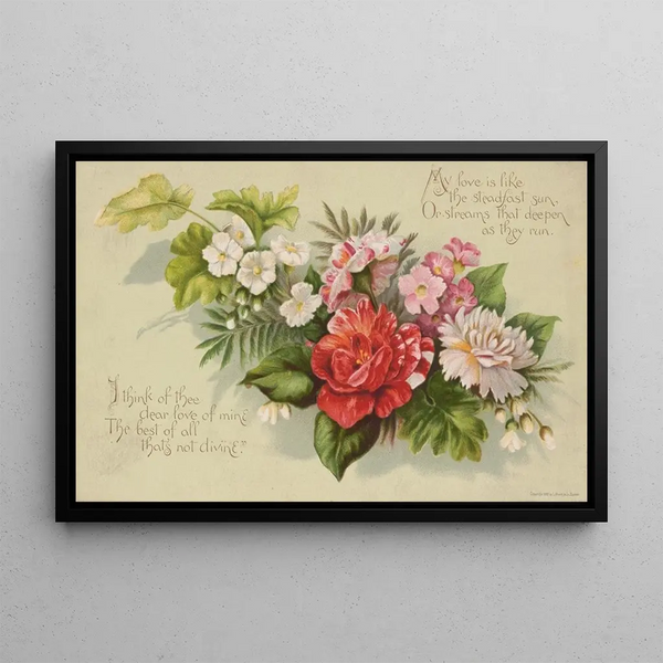 Louis Prang Co - I think of thee dear love of mine the best of all thats not divine.webp