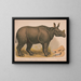 Neushoorn Indiaas - Louis Prang Co — ingelijst kunstwerk aan de muur