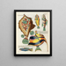van een schilderij met vissen, kreeften en krabben in diverse kleuren en met buitengewone figuren Pl052 - Louis Renard — ingelijst kunstwerk aan de muur