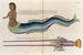 van een schilderij met vissen, rivierkreeften en krabben in diverse kleuren en met buitengewone figuren Pl100 - Louis Renard — weergave van het kunstwerk