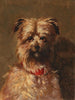Klein schattig schilderij met rood halsbandje - Louis Robert Heyrault — weergave van het kunstwerk