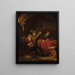 Een interieur met een vrolijk gezelschap - Louis Somers — ingelijst kunstwerk aan de muur